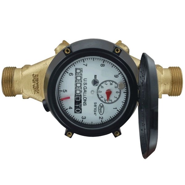 Dwyer Instruments Water Meter, 34Sl Water Mtr 10Gal Output WRBT-A-C-03-10